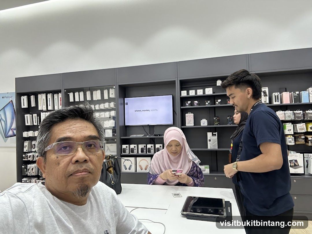 People in an electronics store