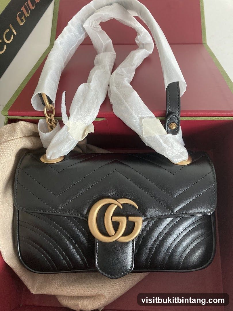 Black Gucci Marmont Bag
