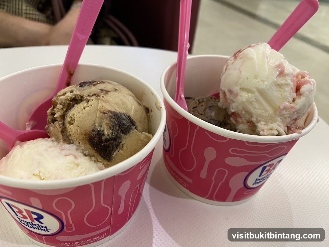 Two cups of ice cream