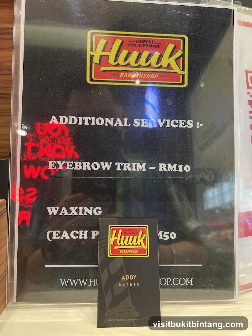 Huuk Barbershop Additional Services
