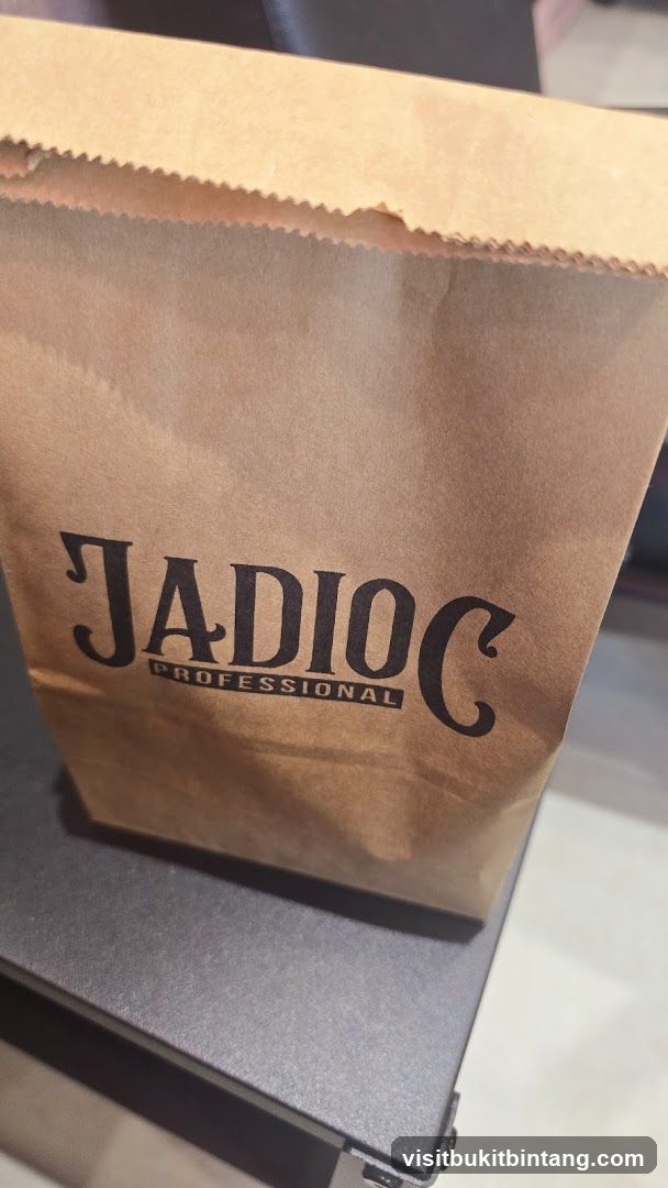 Brown paper bag with logo