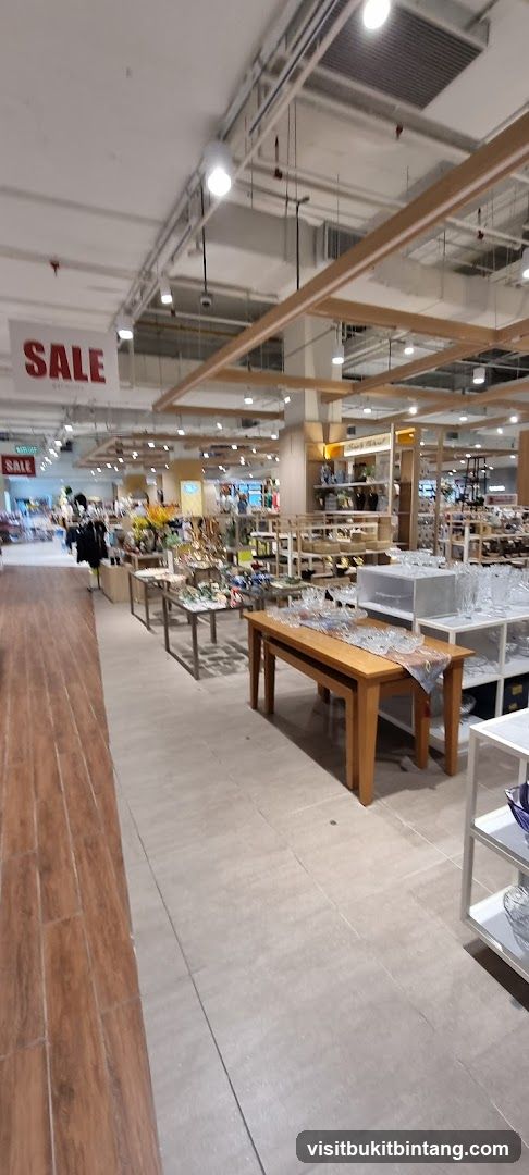 Department Store Interior with Sale Signs