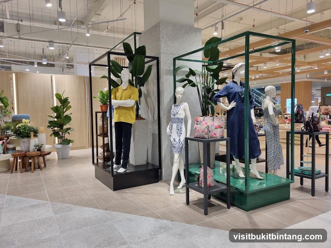 Store Display with Mannequins and Plants