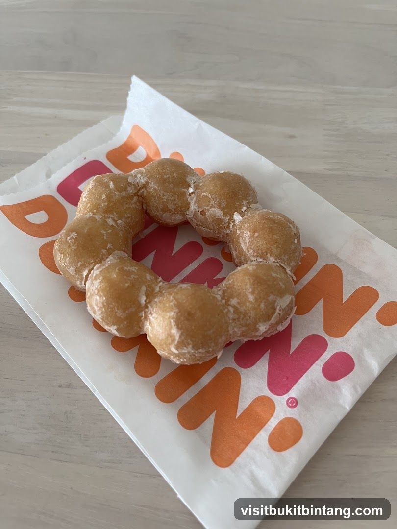 Donut on paper bag
