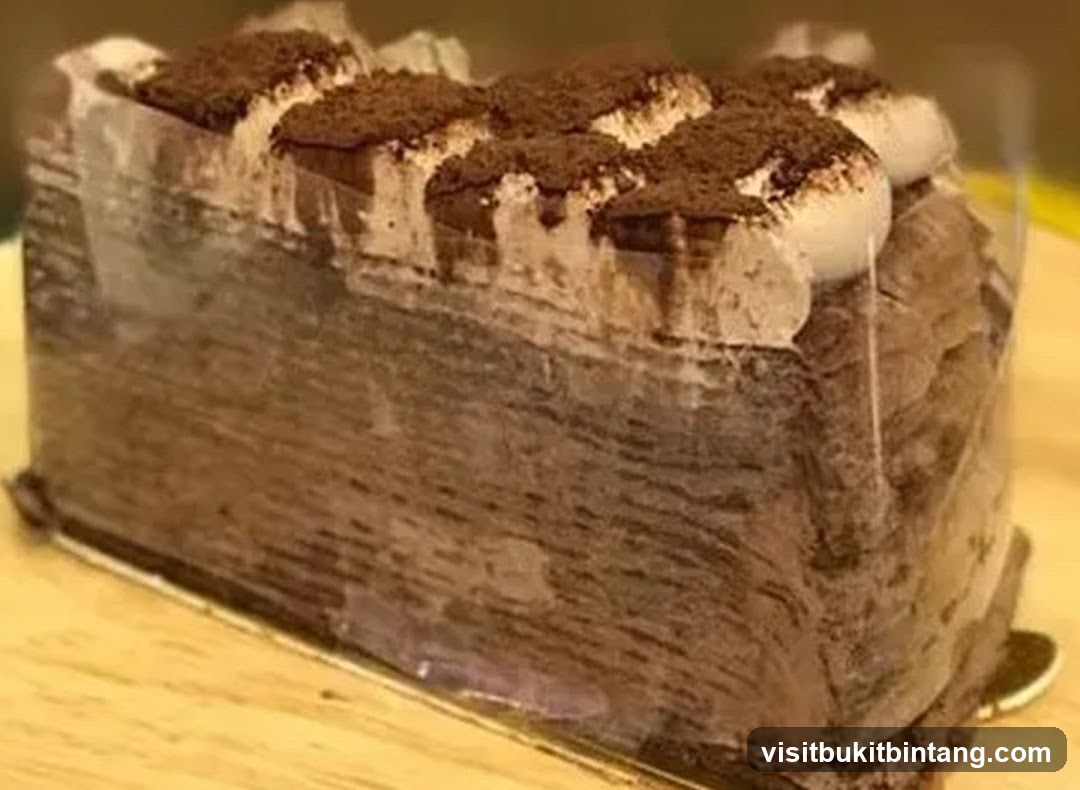 Chocolate Mille Crepe Cake