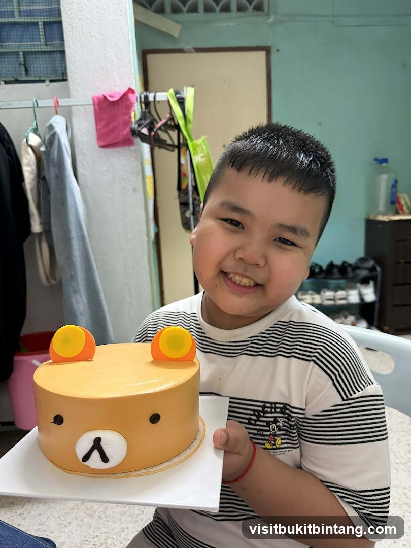 Boy with a Bear Cake