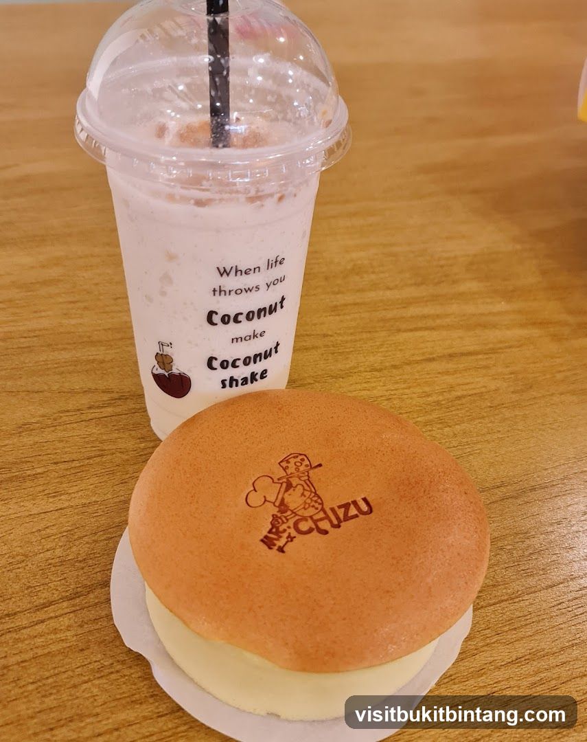 Coconut Shake and Cheesecake