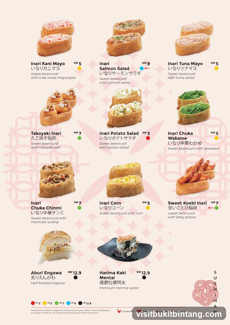 Inari Menu