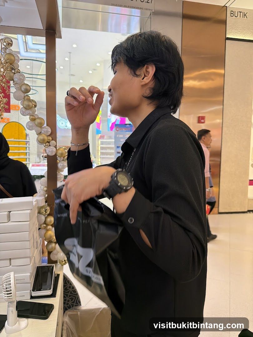 Man holding a shopping bag