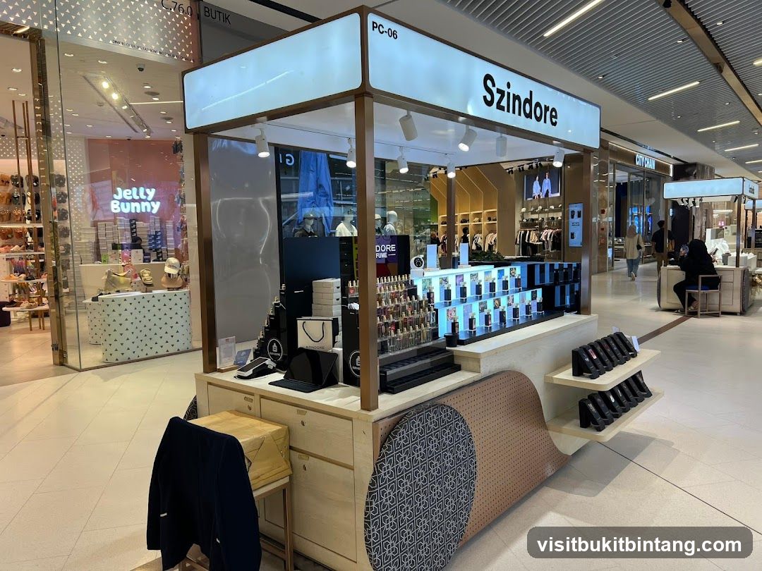 Perfume kiosk in a mall