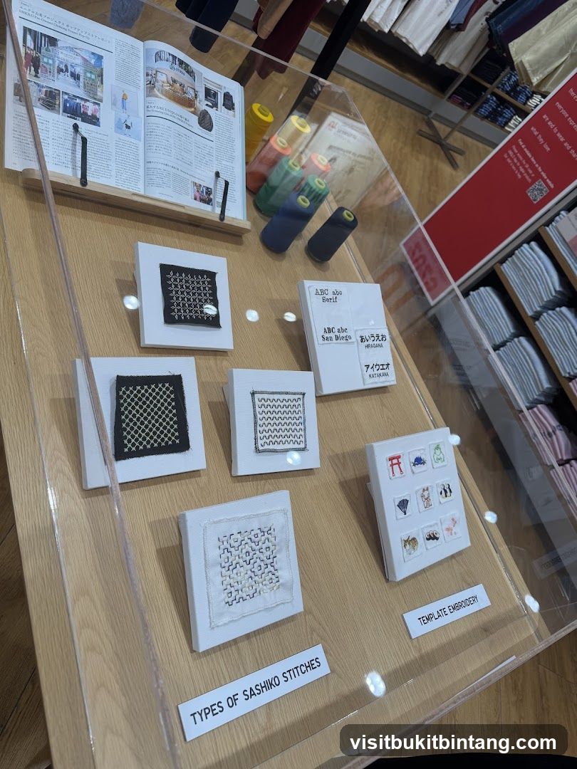 Sashiko Stitches Display