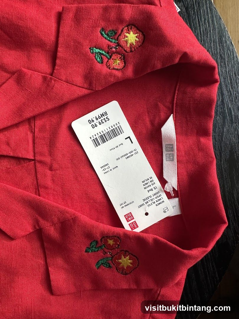 Red Linen Blend Shirt