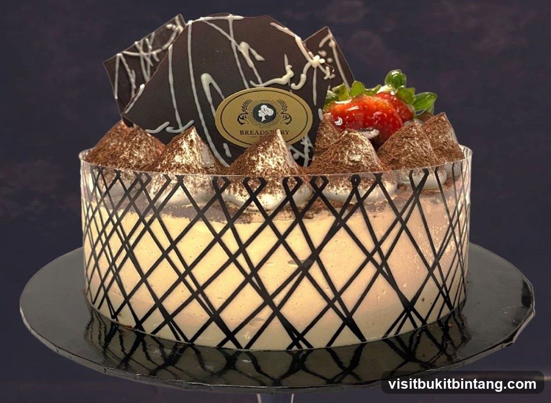 Decorated Cake with Chocolate Shavings and Strawberries