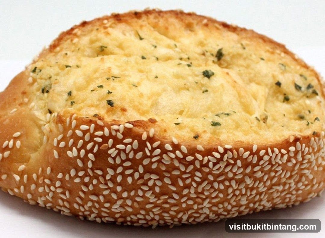Garlic Cheese Bread with Sesame Seeds