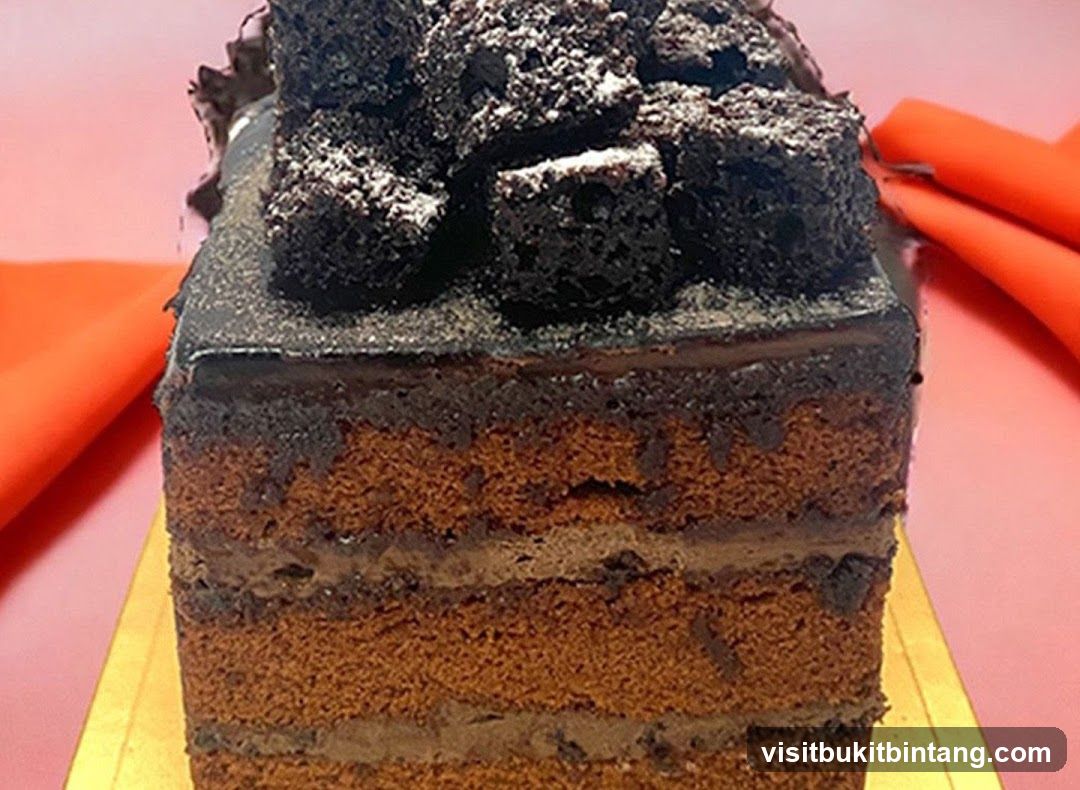 Chocolate Layer Cake with Brownie Topping