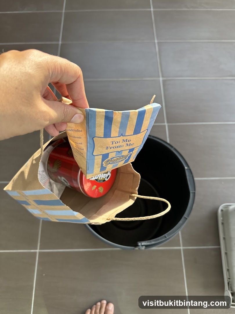 Bag with snacks