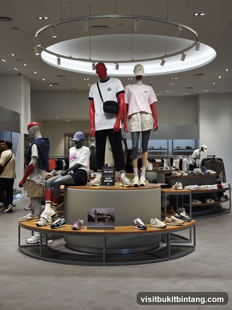 Mannequins Displaying Athletic Wear and Footwear