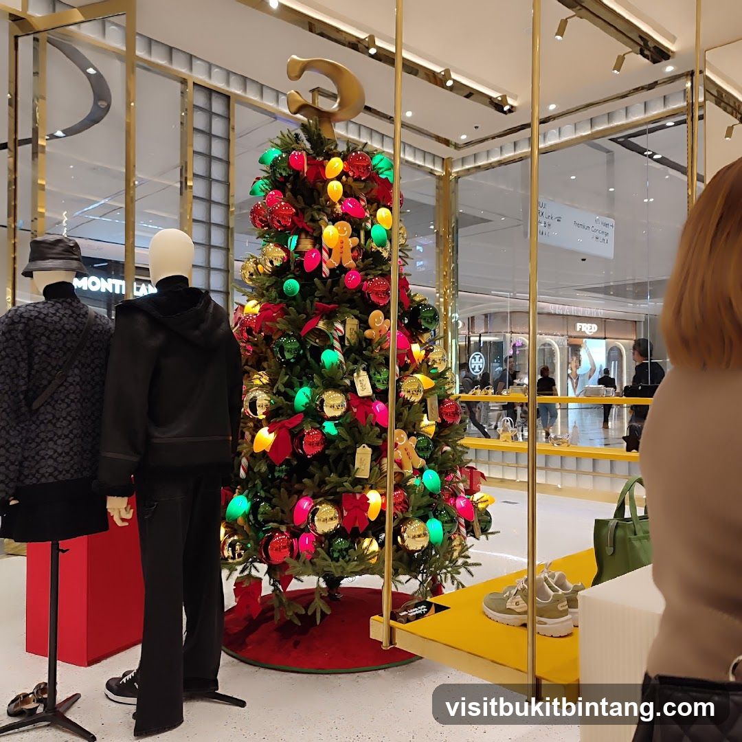 Christmas Tree Display with Mannequins
