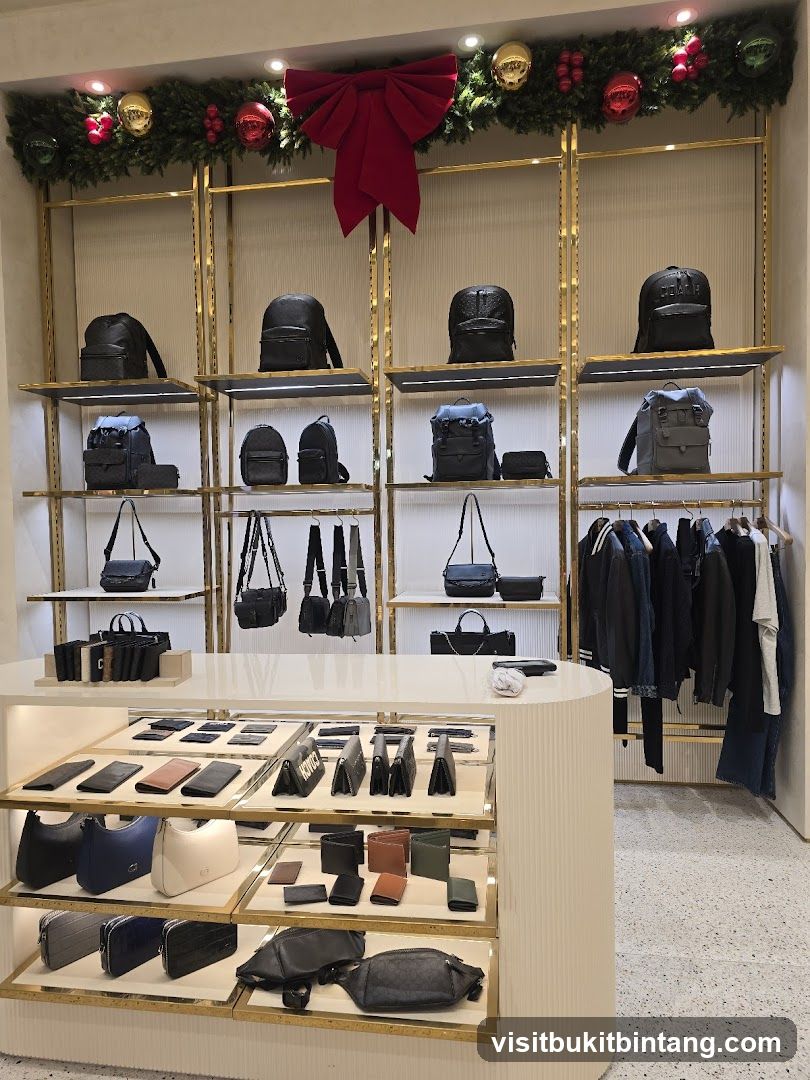 Store Display with Bags and Wallets