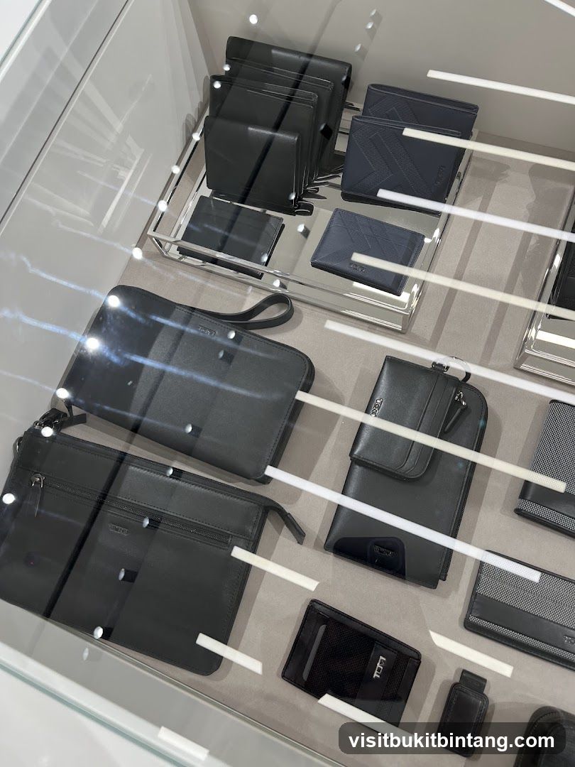 Display of Wallets and Accessories