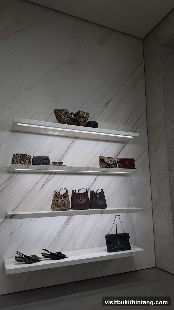 Luxury Handbags and Shoes Display
