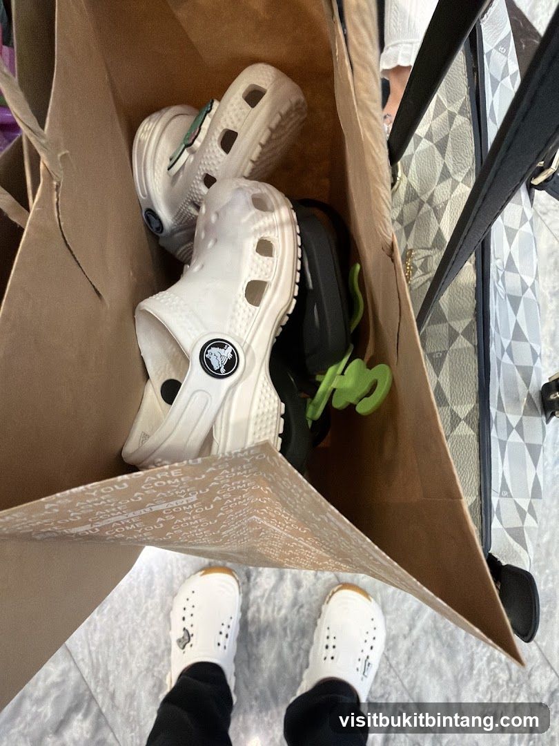 Crocs in a Shopping Bag