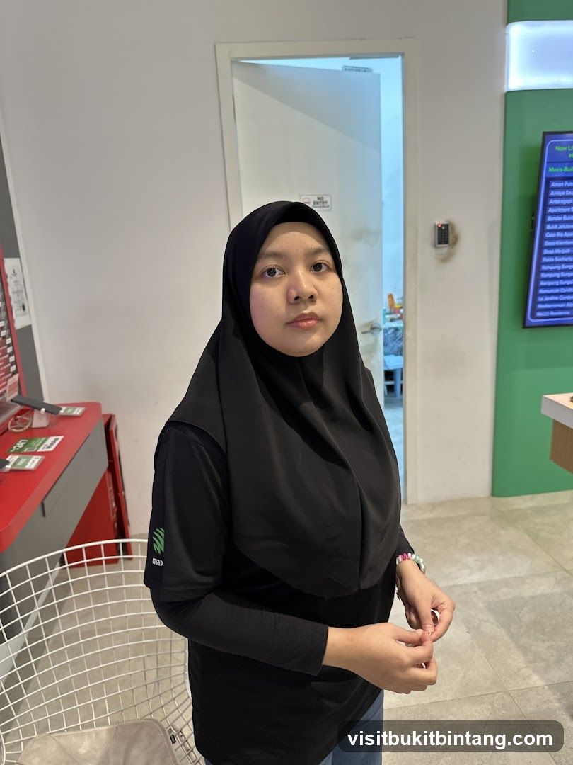 Woman in black hijab and shirt