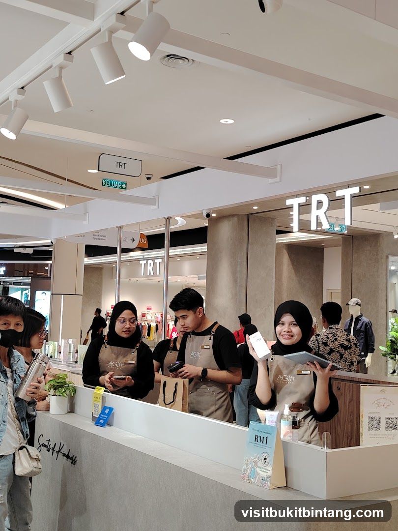 Retail store staff assisting customers