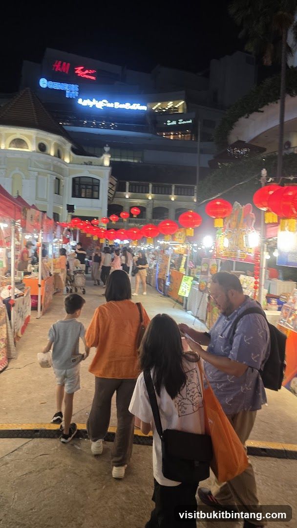 Night Market with Red Lanterns