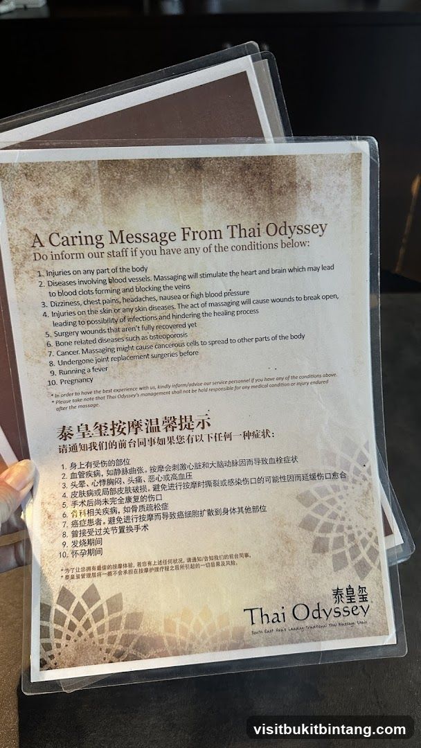 Thai Odyssey Massage Information