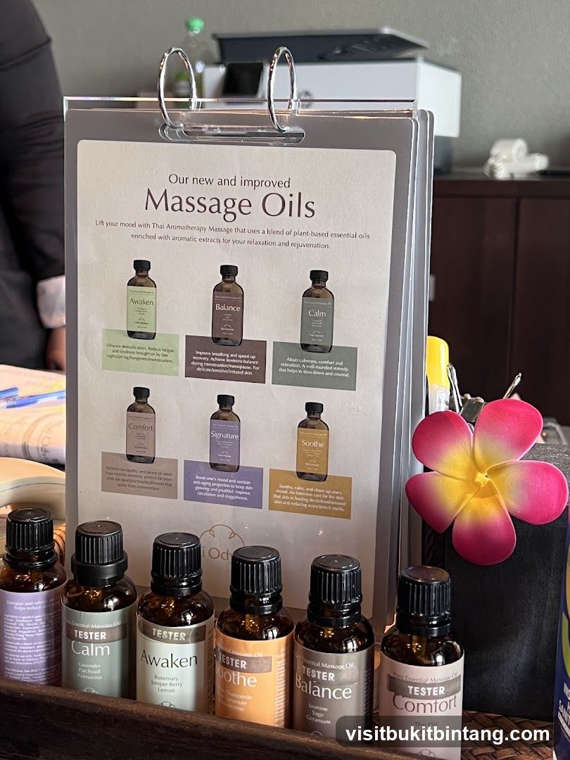 Massage Oils Display