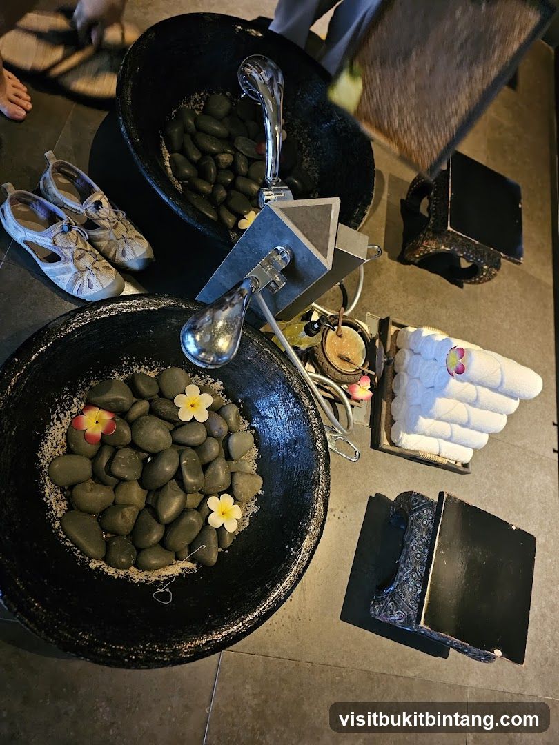 Spa Foot Soak Setup