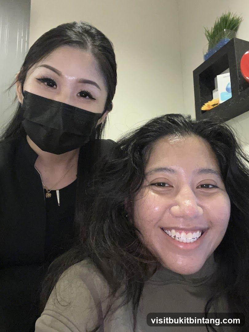 Two smiling women