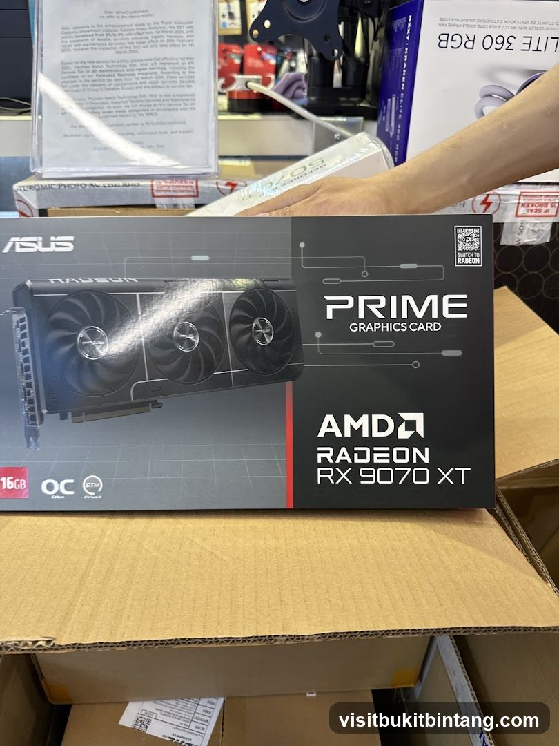 ASUS Radeon RX 9070 XT Graphics Card Box