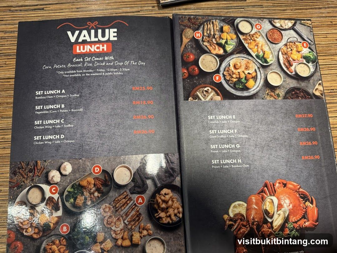 Value Lunch Menu