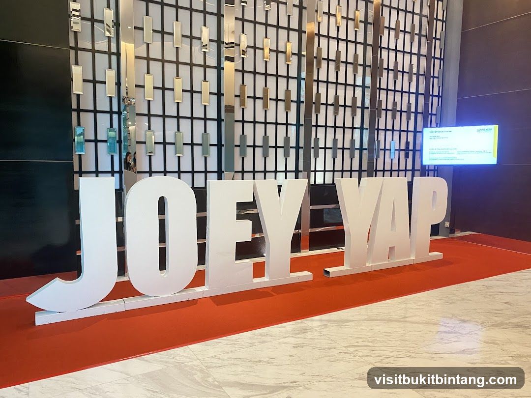 Large White Letters Spelling "JOEY YAP"