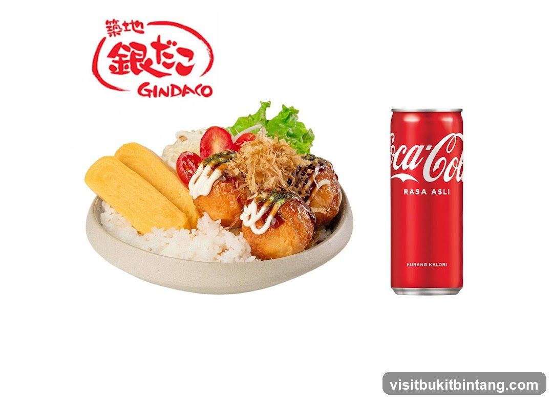 Gindaco Takoyaki Bowl with Coca-Cola