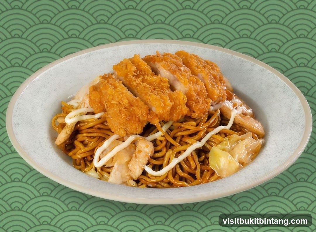 Noodles with Fried Chicken