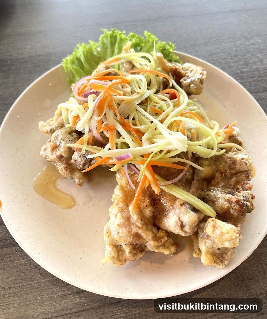 Fried Fish with Mango Salad
