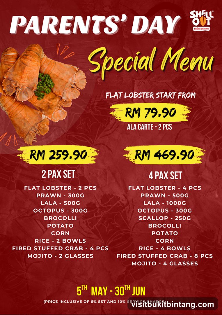 Parents' Day Special Menu - Shell Out