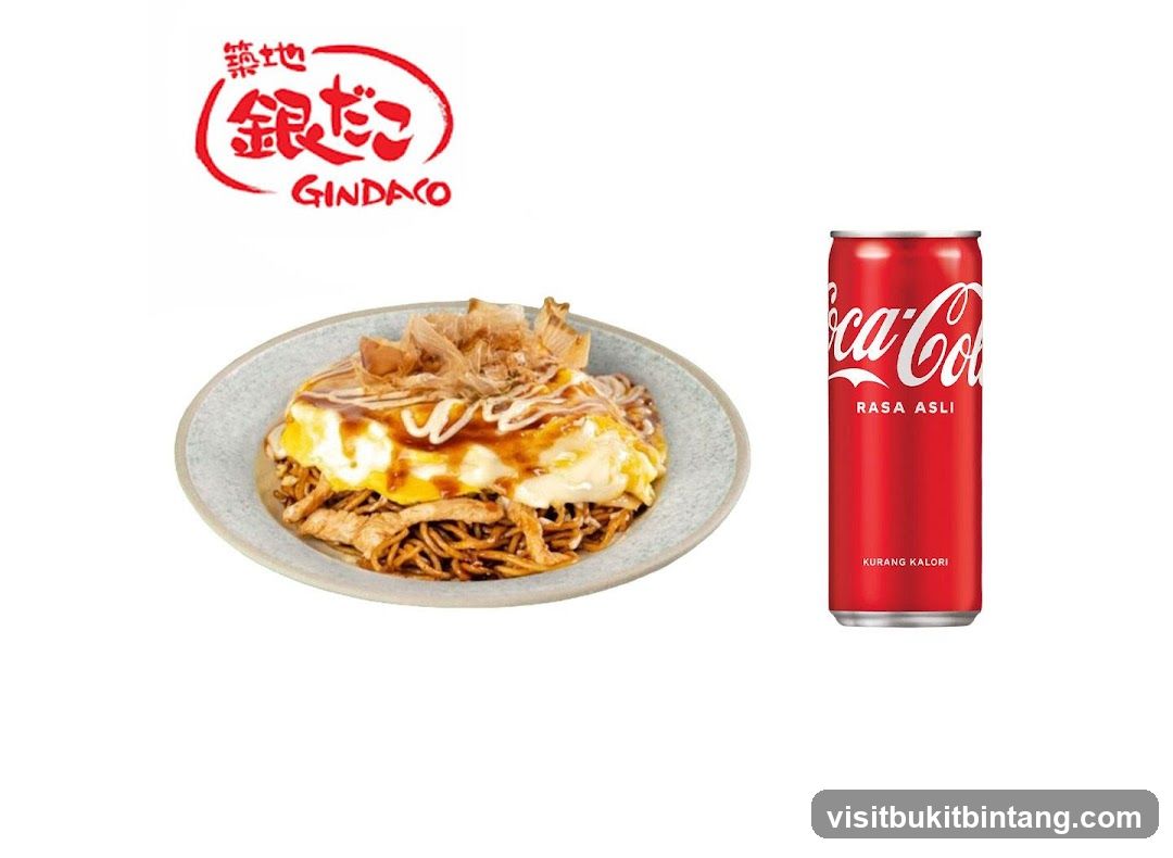 Gindaco Food and Coca-Cola