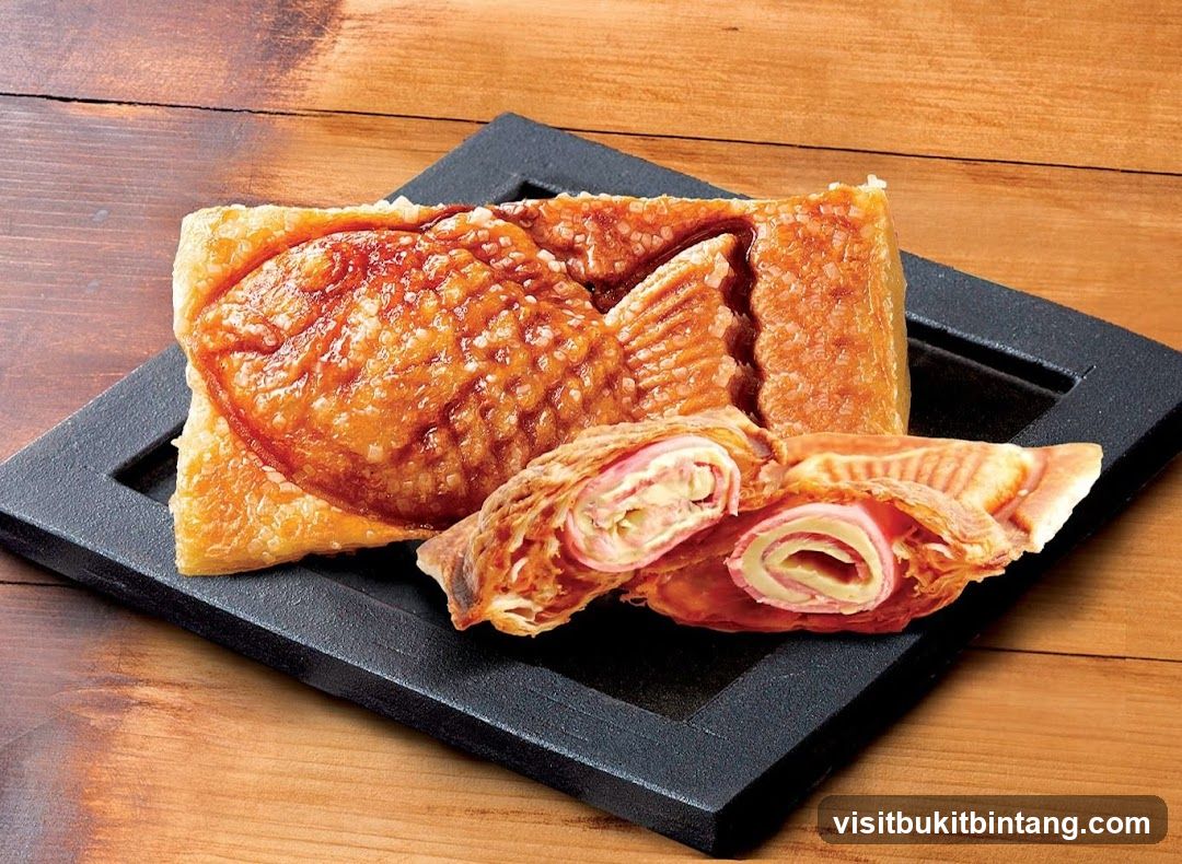 Taiyaki with Ham and Cheese
