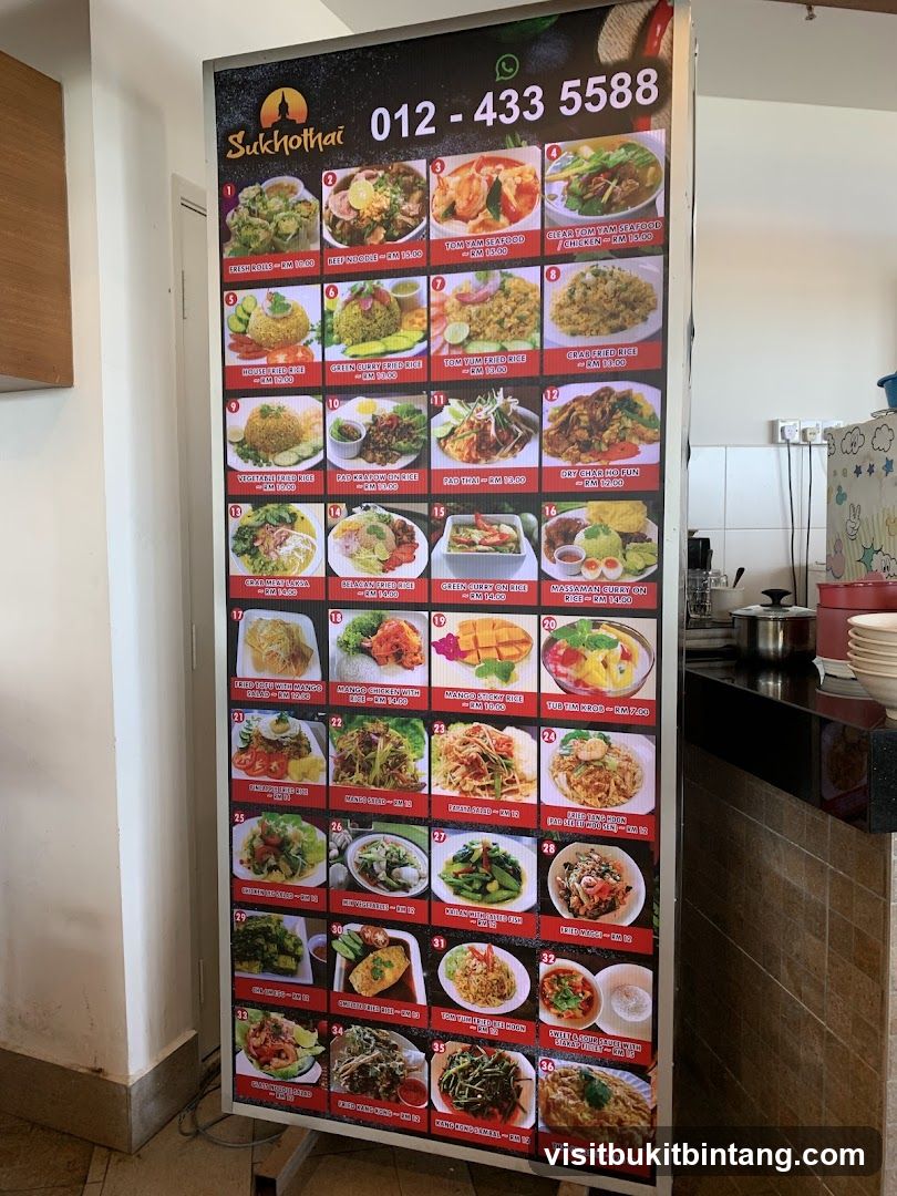 Sukhothai Menu