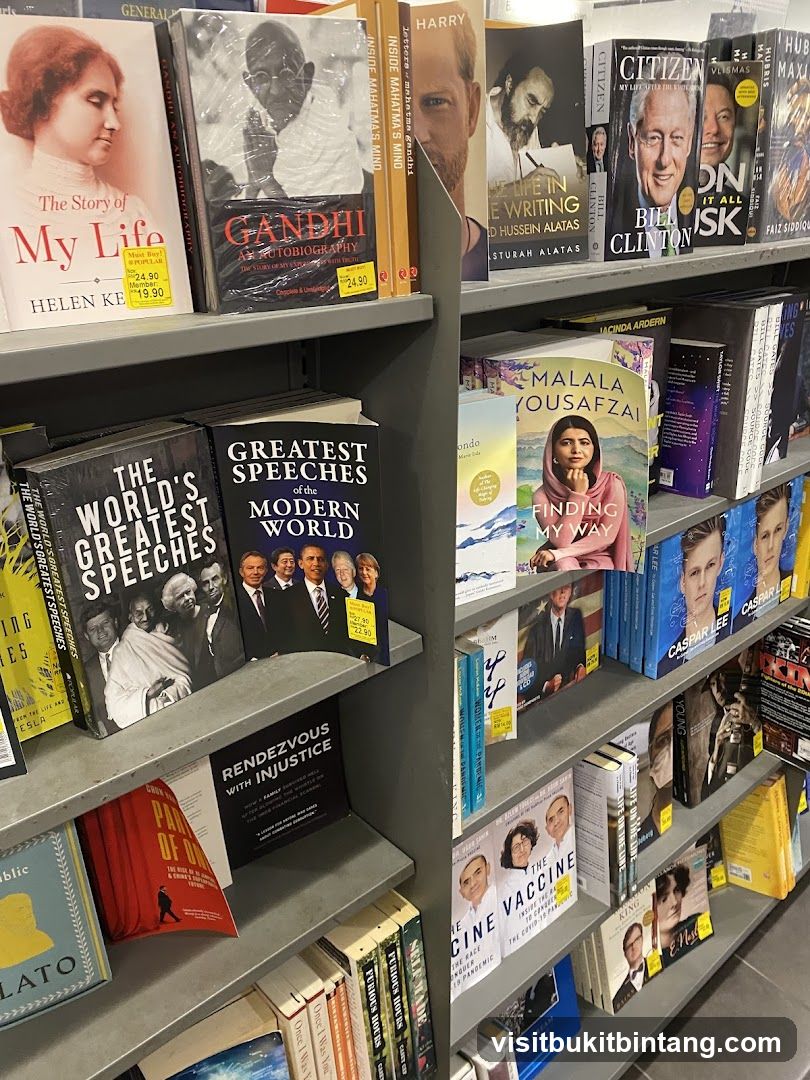 Books on shelves