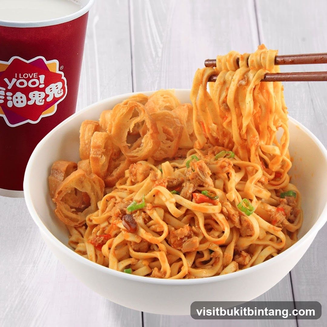Noodles with Fried Dough and Drink
