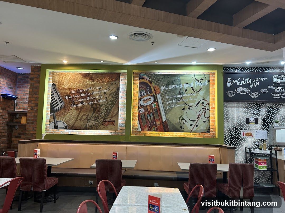 Restaurant Interior with Themed Wall Art