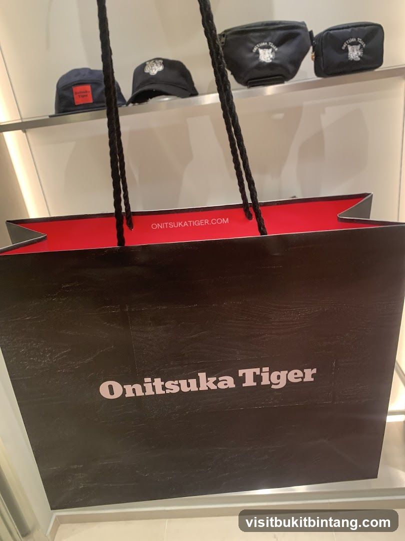 Onitsuka Tiger Shopping Bag and Merchandise