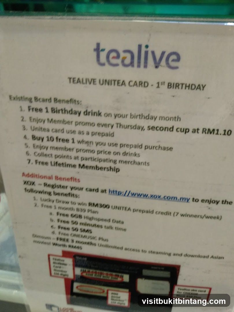 Tealive Unitea Card Promotion