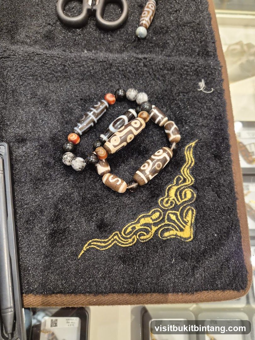 Dzi Bead Bracelet and Scissors