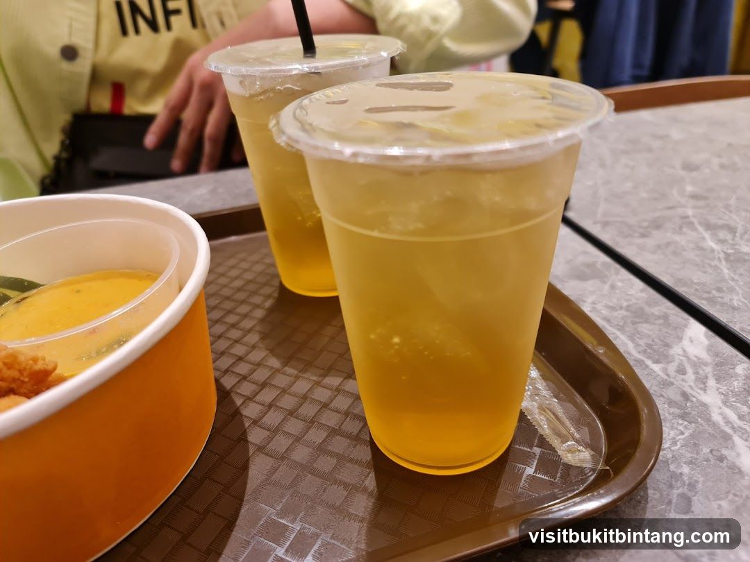 Two Iced Teas and a Side Dish